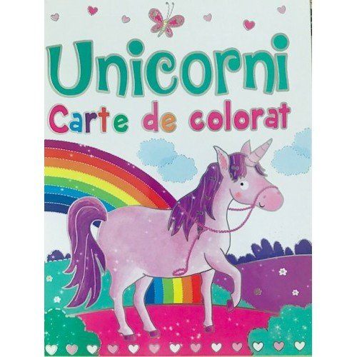 Carte de colorat - Unicorni