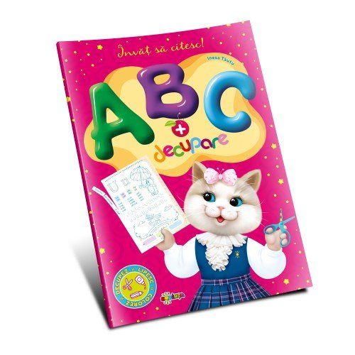 Marea carte de colorat - ABC + decupare. Învăţ să citesc!