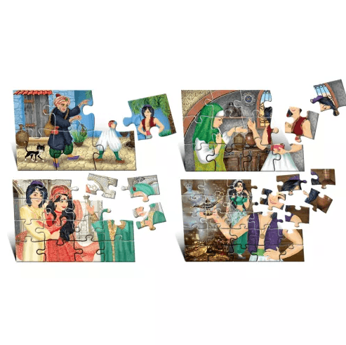 Puzzle Aladin (4 imagini în cutie)