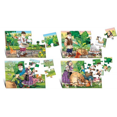 Puzzle Ridichea uriașă (4 imagini în cutie)