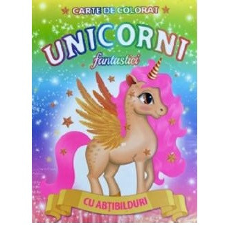 Unicorni fantastici - Carte de colorat cu abtibilduri