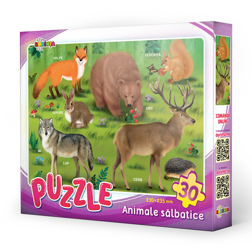 Puzzle Animale sălbatice 30ps.