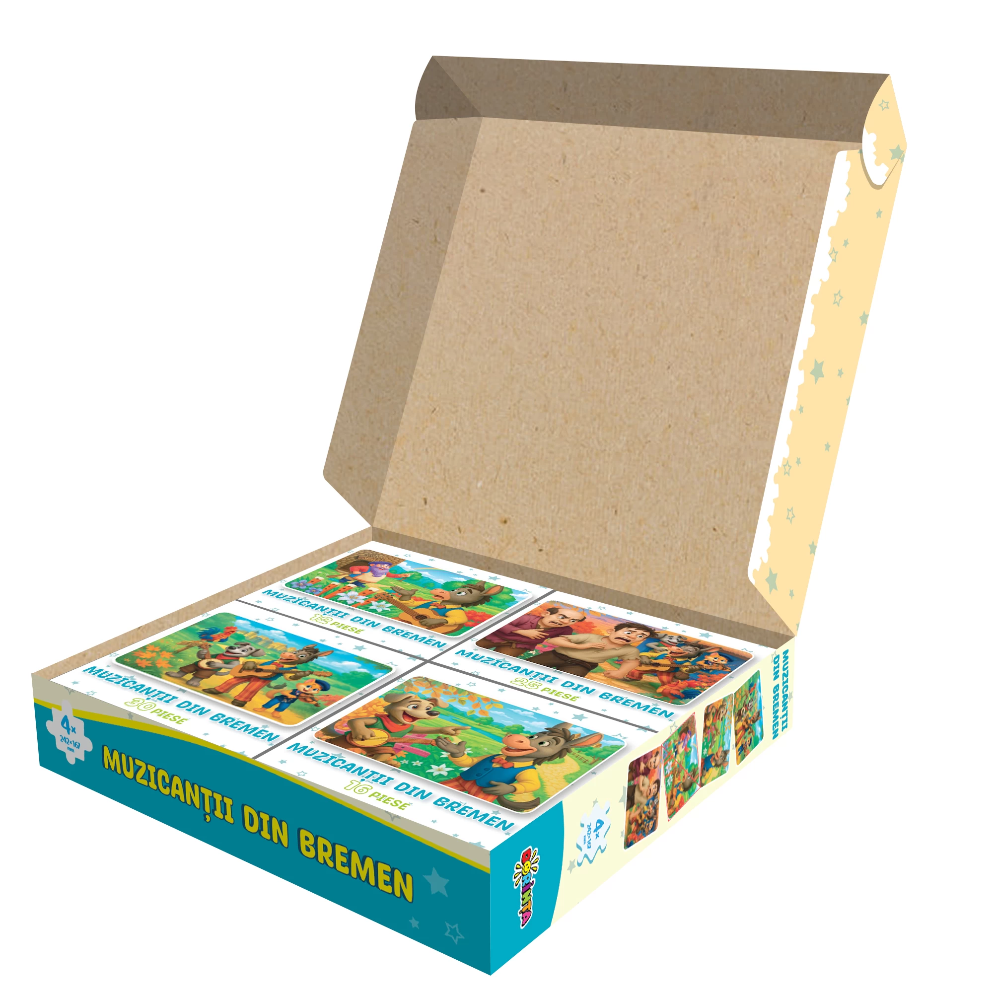 Puzzle 4in1, Muzicantii din Bremen