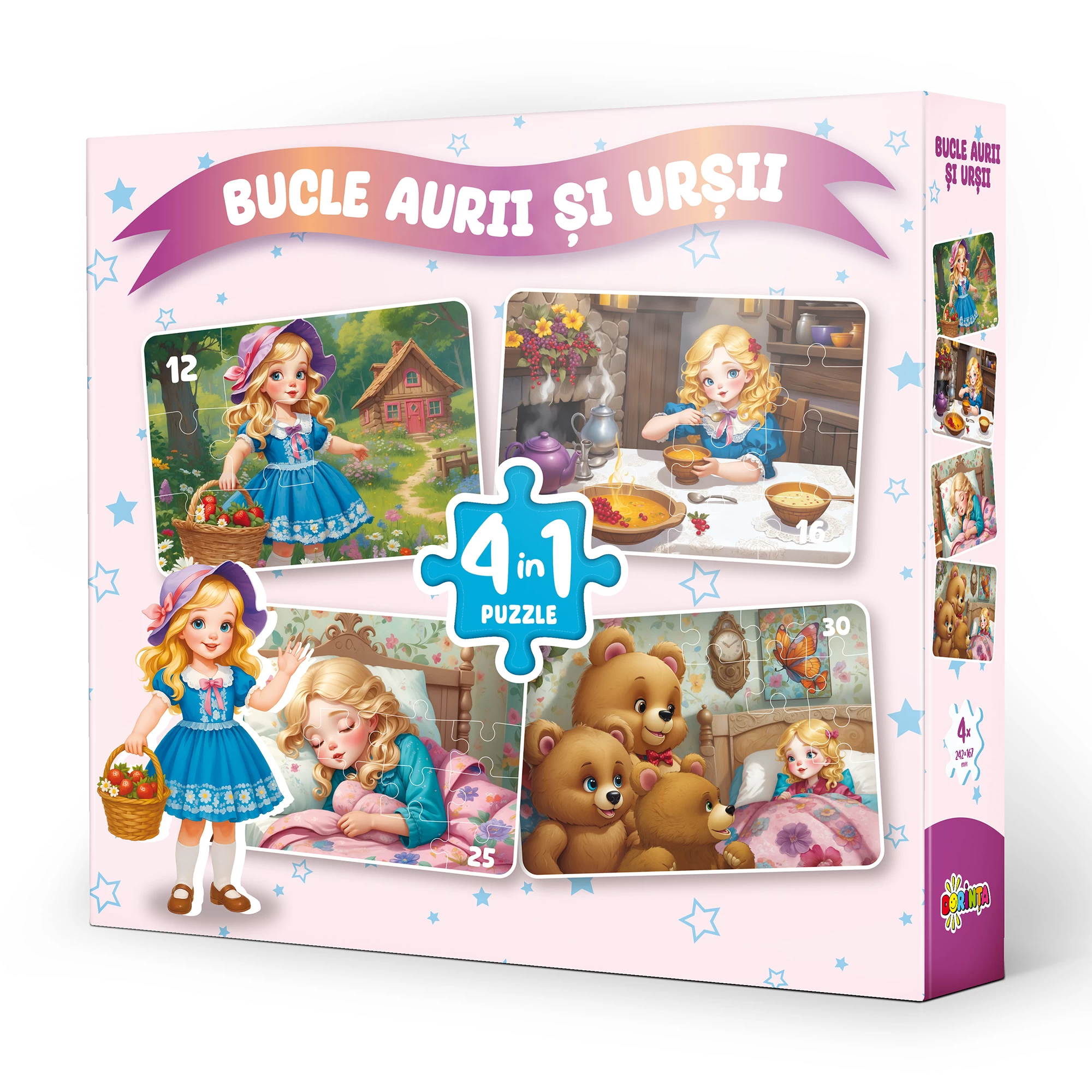 Puzzle 4in1, Bucle aurii si ursii