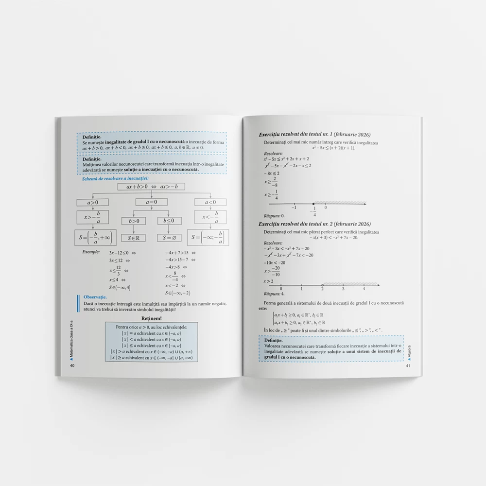 Matematica. Pregatire pentru examenul de absolvire a gimnaziului