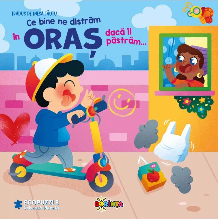 Ce bine ne distrăm în oraş dacă îl păstrăm... Carte cu ecopuzzle