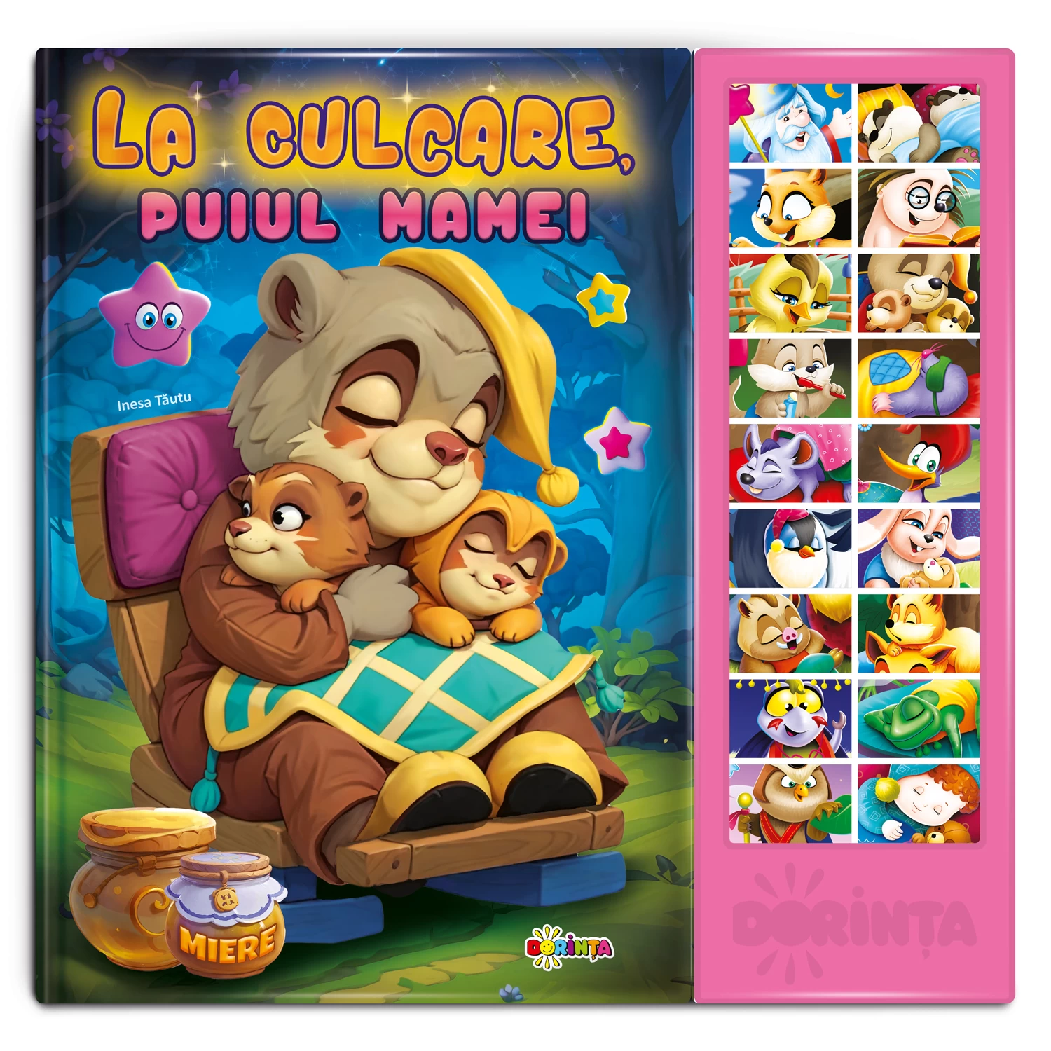 Carte cu sunete / carte sonoră. La culcare puiul mamei
