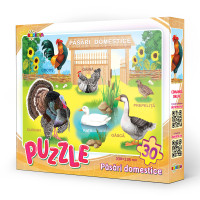 Puzzle - Păsări domestice 30ps.