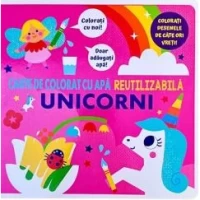 Unicorni - Carte de colorat cu apa, reutilizabila