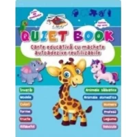 Quiet book - Carte educativa cu machete autoadezive reutilizabile