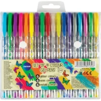 Pix Cu Gel Centrum 1.0Mm 18/Set 6 Culori Metalice 6 Glitter 6 Neon