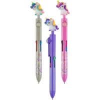Pix Cu Bila Retractabil Centrum 0.7mm 4 Culori Unicorn