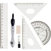 Set Geometrie Centrum: Compas, Rezerve Compas, 2 Echere, Liniar, Raportor