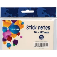 Notite Adezive Centrum 76x127 Mm 100 Coli Galben Pastel