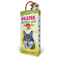 Puzzle 2 piese. Animale din pădure